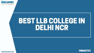 Best LLB Courses Delhi |  Enroll Now |  Inmantec Institution