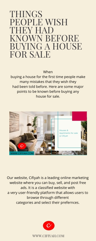 Things people wish they had known before buying a house for sale