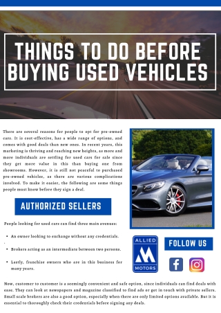 Authorized Sellers for Imported Cars