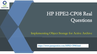 HP HPE2-CP08 Practice Test Questions