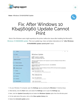 After Windows 10 Kb4560960 Update Cannot Print [SOLVED]