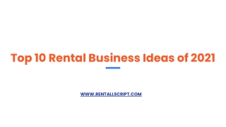 Top 10 Rental Business Ideas