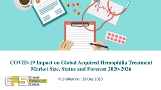 COVID-19 Impact on Global Acquired Hemophilia Treatment Market Size, Status and Forecast 2020-2026