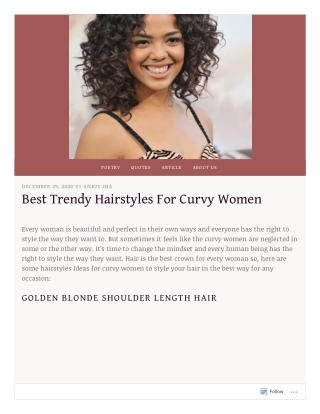 Best Trendy Hairstyles For Curvy Women