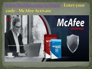 www.McAfee.com/Activate - Enter your code - McAfee Activate