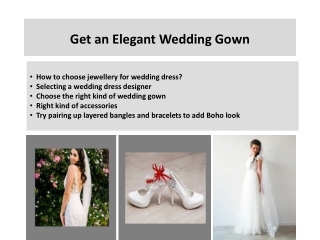 Get an Elegant Wedding Gown