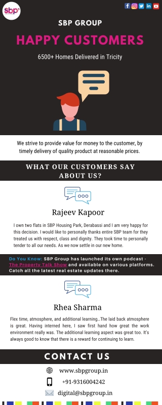 Happy Customers | SBP Group