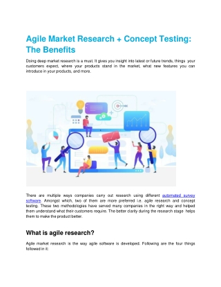 Agile Market Research   Concept Testing: The Benefits