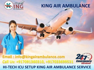 Safest Air Ambulance Services in Raipur and Chennai by King