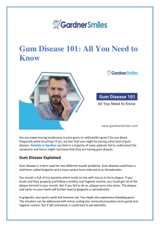 Gum Disease 101: All You Need to Know