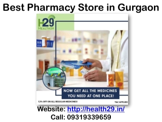 Best Pharmacy Store in Gurgaon - Pharmacy Home Delivery | Health 29