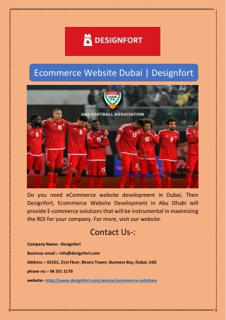 Ecommerce Website Dubai | Designfort