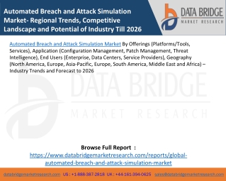Automated Breach and Attack Simulation Market- Regional Trends, Competitive Landscape and Potential of Industry Till 202