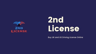 Buy California Driving License from 2nd License Now