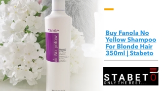 Buy Fanola No Yellow Shampoo For Blonde Hair 350ml | Stabeto