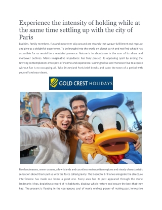 Coach Trip to Disneyland Paris | Gold-Crest
