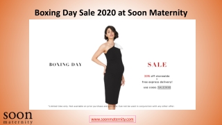 Boxing Day Sale 2020 at Soon Maternity