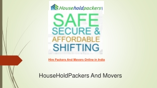 Household Packers - Best Packers & Movers in India