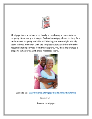 Free Reverse Mortgage Guide Online California | Reversemortgagelive.com