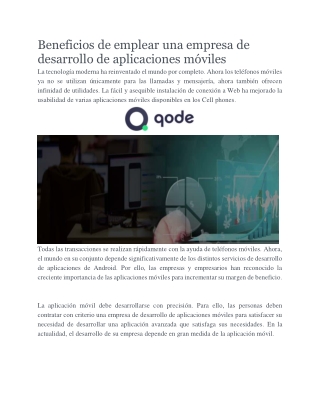 Proveedor de servicios de desarrollo de aplicaciones para Android | Desarrollo de aplicaciones móviles | Qode