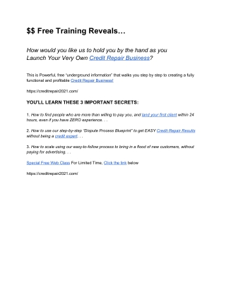 Credit Repair 2021