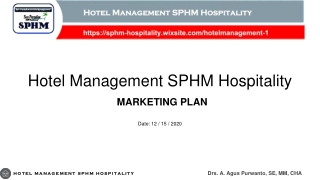 2021 Hotel Management SPHM Hospitality Marketing Plan