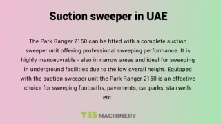 Suction sweeper in UAE
