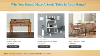 Why You Should Have A Study Table In Your Home?