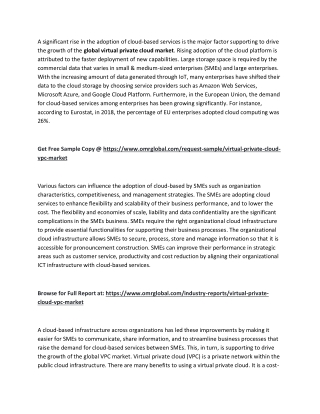 Virtual Private Cloud (VPC) Market  Size, Segmentation, Share, Forecast, Analysis, Industry Report to 2019-2025