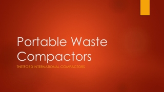 Portable Waste Compactors by Thetford international compactors