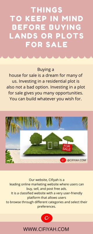 Things to keep in mind before buying lands or plots for sale