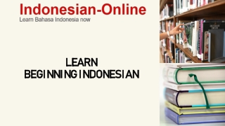 Learn Beginning Indonesian