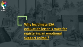 Why legitimate ESA evaluation letter is must for registering an emotional support animal?