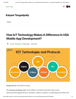 How IoT Technology Makes A Difference In USA Mobile App Development?