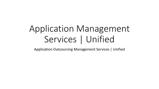 Application Outsourcing Management Services | Unified