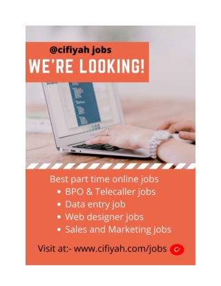 Part time online job vacancy in Bhubaneswar