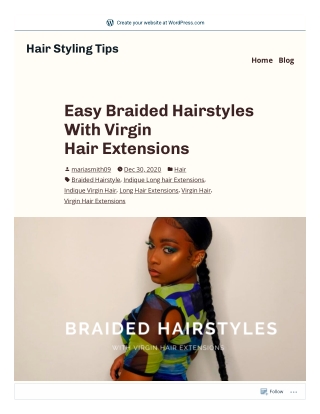 Easy Braided Hairstyles With Virgin Hair Extensions