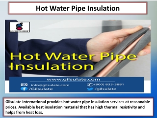 Hot Water Pipe Insulation