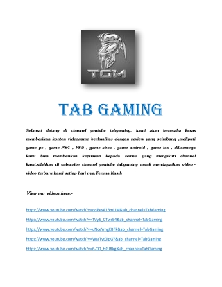 Tab gaming