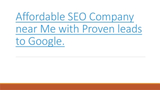 Affordable SEO company for Google Leads