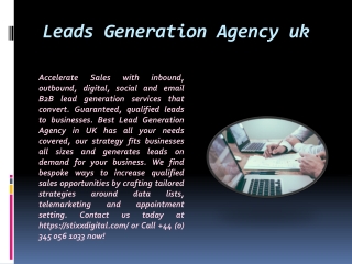 Leads Generation Agency uk