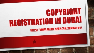 Copyright Registration in Dubai