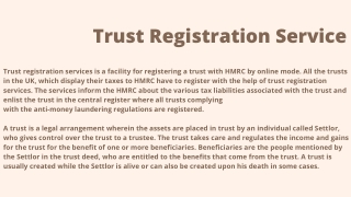 Trust Registration Services in the UK