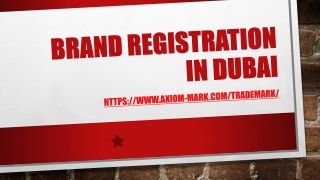 Brand Registration in Dubai