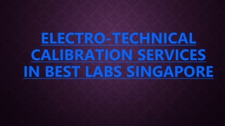 Electric calibration services for electric instruments