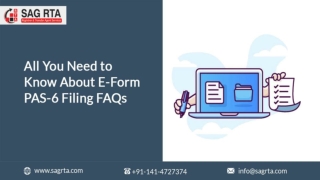 Now Find Out About E-Form PAS-6 Filing FAQs by SAG RTA