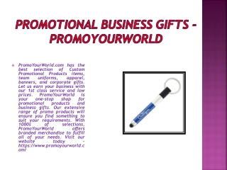 Promotional Business Gifts - PromoYourWorld