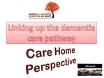 Linking up the dementia care pathway