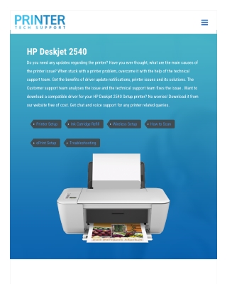 HP Deskjet 2540 Setup | Instant Wireless Connection