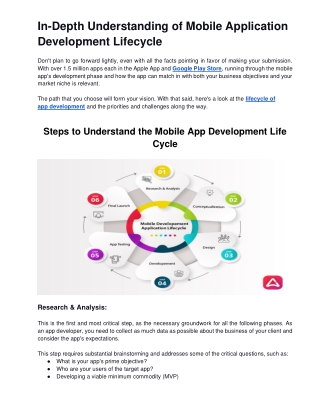 In-Depth Understanding of Mobile Application Development Lifecycle